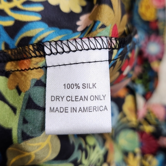 Amanda Uprichard Strapless 100% Silk Dark Floral Mini Dress Sz P XS Made in USA - Picture 9 of 10